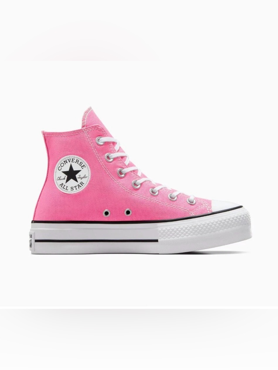 Nib Converse Women’s Pink Lift Chuck Taylor All Star Hi Top Platform Sneaker 7